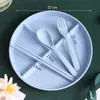 Prato Dividido Estilo Japonês Prato Dividido Redutor de Gordura Conjunto de Louça Infantil Combinação Prato de Arroz com Três Compartimentos Separado Prato de Café da Manhã Dim Sum