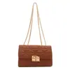 Bolso de mujer 2024, nuevo bolso de hombro con cadena rómbica, de nicho textil, combinable, bandolera pequeña cuadrada de moda.