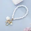Llavero de Cierre de Puerta con Forma de Corazón de Perla de Concha, Bolsos, Teléfonos, Accesorios de Joyería DIY con Cuentas de Perla, Venta al por Mayor en Stock
