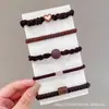 Cuerda Negra Simple para el Cabello, Gama Alta, Goma Elástica de Alta Elasticidad, Goma para el Cabello, Sin Marca, Sin Daño al Cabello, Goma para el Cabello, Accesorio Versátil para el Cabello para la Vida Diaria de las Mujeres