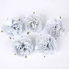 Flor Artificial de Peonía de 8 cm Cabeza de Flor Falsa Material para Manualidades DIY Adorno para la Cabeza Flor Broche Accesorio para el Cabello Pasador Flor Decoración para el Hogar Boda