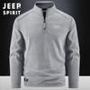 Jeep Spirit Nuevo Estilo Sudadera de Forro Polar con Cremallera para Hombre Sudadera Cálida con Cuello Alto Ropa para Hombre 2516