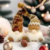 Boneca de Elfo Criativa, Boneca Sem Rosto Dourada Brilhante, Decoração de Atmosfera Natalina, Boneca de Tricô para Feriados Atacado
