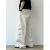 Pantalones Casuales Versátiles Japoneses de Pliegues Secado Rápido Tipo Cimitarra Verano Finos Simples Transpirables Holgados Rectos de Pierna Ancha Largos
