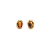 Pendientes Retro Marrones Maillard Populares para Mujer, Estilo Hong Kong, Lujo Accesible, Pendientes de Gama Alta, Pendientes del Mismo Estilo que las Celebridades de Internet