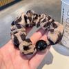 Moda Vintage Leopardo de Alta Gama Perla Cuerda para el Cabello Parte Trasera de la Cabeza Cinturón para el Cabello Alta Elasticidad Cuerda para el Cabello Cola de Caballo Mujeres