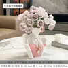 Arte avanzado de modelado de cuerpo táctil jarrón arreglo floral sala de estar decoración de gabinete de vino para el hogar adornos de nicho al por mayor