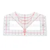 Ferramenta de Alinhamento de Camiseta Venda Quente de Novo Produto Transfronteiriço Régua Guia para Camiseta Ferramenta de Calibração de Gola Redonda Régua de PVC para Costura Régua de Camiseta