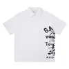 Estilo Nuevo de Verano Retro Americano Camisa Polo de Manga Media con Cuello Camisero para Hombre de Manga Corta Estampada Juvenil Popular Casual Moderna