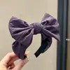 Diadema de punto estilo retro americano de ala ancha, de alta gama, adecuada para frentes amplias, a la moda, versátil para uso diario y para ir al trabajo, pinza para el pelo y accesorio para el cabello