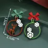Pendientes de Navidad Transfronterizos con Aguja de Plata 925 para Mujer, Pendientes de Alce y Copo de Nieve, Pendientes de Aleación de Mariposa al por Mayor