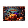 Nuevos Accesorios Premium de Halloween Horror Calabaza Fiesta de Cumpleaños Suministros Arreglo Tela de Fondo Suministros Decorativos