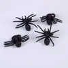Araña Negra de Plástico de Halloween Juguete de Broma del Día de los Santos Inocentes Araña Grande Araña Afelpada Accesorios DIY