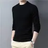 Suéteres para Hombre al por Mayor, Cuello Alto Medio, Estilo Coreano, Cuello Redondo Casual de Moda, Suéter Básico de Punto para Hombre, Fábrica de Exportación