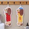 Toalla de Mano Dachshund Linda Bordada Dibujos Animados Colgable Toalla Pequeña Suave Absorbente Paño de Limpieza para Cocina Baño