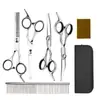 Venta al por mayor del fabricante Juego de tijeras de peluquería de acero inoxidable para mascotas Tijeras de peluquería de 6 pulgadas Suministros de belleza Juego combinado de tijeras de dientes planos