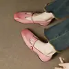 ¡El color es increíble! Zapatos Mary Jane de Nuevo Modelo 2026 con Tacón de 3.5 cm en Color Coral, Cómodos Zapatos con Tira en T de Suela Suave y Parte Superior Suave