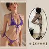Noche Dorada Lencería Sexy Bikini Sexy de Tres Puntos Entrepierna Abierta Tentación talla grande qqny Pasión Encaje Pijama