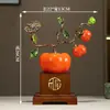 Enfeite de Caqui Esmaltado Estilo Chinês Alto Padrão Sala de Estar TV Gabinete de Vinho Decoração de Escritório Presente de Inauguração