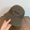 Chapéu de Pescador de Alta Qualidade Estilo Japonês com Bordado Ambm Vazado para Mulheres, Chapéu Balde Fino da Moda para Primavera e Verão, Tendência