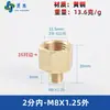 Adaptador de manómetro de cobre puro, reductor con roscas internas y externas M5M6M8M10M12M14*1.5M16 G1/4
