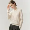 Sudadera con capucha de cachemir para mujer Baicaierong Otoño/Invierno 2026 Diseño versátil Tejido de lana