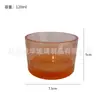 Copo de vela aromática de vidro simples para atacado Suporte de vela expansível DIY de cristal Copo de vela transparente redondo