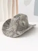 Sombrero de Jazz de Lana Nuevo de Venta Caliente Transfronterizo, Gorro de Una Línea, Sombrero de Ala Ancha, Sombrero de Fieltro, Vaquero Retro Único con Estampado de Serpiente