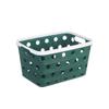 Cesta de almacenamiento rectangular de cuero con forma de hexágono, cesta de almacenamiento de fábrica hueca de plástico PP multicolor, cesta pequeña para escritorio de capas