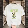 Atacado Exportador Fabricante Camiseta de Verão Simples Confortável Jovem Estampa de Urso Americano Manga Três Quartos Gola Redonda
