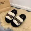 Pantuflas peludas para mujer para usar en exteriores, de suela gruesa, a la moda, otoño/invierno, cómodas, nuevo estilo 2026, que aumentan la altura, diseño de una tira