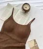 Camisole de malha Ting Song Ma com bojos embutidos, alças finas ajustáveis e um design estiloso para garotas estilosas 6700