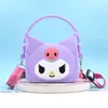 Nueva Linda Mochila Kuromi Billetera de Monedas de Silicona Perro de Orejas Grandes Bolso Cruzado Infantil Bolso de Hombro Princesa de Dibujos Animados