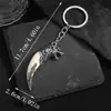 Llavero Dominante y Personalizado de Diente de Lobo, Diente de Perro de Resina Simulada, Accesorios de Colgante de Año Zodiacal para Hombres y Mujeres