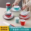 Nuevo juego de mesa de club de hotel de estilo chino, vajilla de melamina de cinco piezas, juego característico para restaurante de olla caliente, mesa, tazón, taza, cuchara, plato, juego