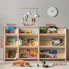Estante Infantil de Chão Porta Livros Ilustrados Quarto Infantil Estante de Leitura Doméstica Prateleira de Armazenamento para Bebê Estante Pequena Simples de Madeira Maciça