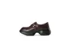 Mocasines de piel para mujer, 5 cm de aumento de altura, punta redonda, con detalle de hebilla, suela gruesa, zapatos de plataforma retro estilo británico