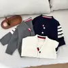 Suéter para niño hecho a medida ropa de primavera tejido top cárdigan para bebé niño suéter de punto fino abrigo