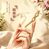 Pasador de Madera de Durazno Natural Estilo Antiguo para Mujer Sensación de Alta Gama Peinado Recogido Pasador de Madera Hecho a Mano Nuevo Estilo Chino Versátil para el Viaje Diario