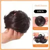 Comércio Exterior Europeu e Americano Peruca Tendão de Borracha Anel de Cabelo Liso Feminino Simulação de Cabelo Bola Fofa Natural Cabeça de Bola Artefato de Cabelo Preguiçoso