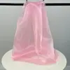 Preço por metro pérola piscante luz brilhante organza de cristal tecido de malha rígida para modelagem tecido para roupas de casamento