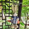 En Stock Tejido de Paja Hecho a Mano Conejo Adorno Creativo Lindo Regalo Decoración Estilo Bosque Navidad Pascua Patente