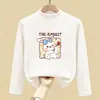 Roupa de baixo infantil com forro de fleece para outono e inverno 2026, novo estilo, blusa infantil de gola alta curta, camiseta de manga comprida para usar em camadas no outono e inverno