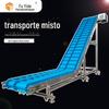 Fabricante Fornece Transportador de Correia com Saia de PU de Grau Alimentício para Frutos do Mar Congelados, Transportador Inclinado e de Elevação Tipo Correia