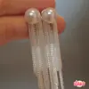 Pendientes de Borla Cascada de Perlas para Mujer 2026 Nuevos Pendientes Populares Pendientes de Diseño Nicho Pendientes Elegantes de Lujo Ligero