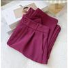 Calça Social para Mulheres 2025 Primavera e Outono Novo Estilo Coreano Cintura Alta Solta Slim Reta Calças Nove Pontos Cigarro Casual