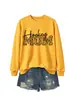 MAMÁ DE HOCKEY Tienda Independiente de Amazon Wish Sudadera de Manga Larga con Cuello Redondo para Mujer, Moda Versátil y Cómoda para Otoño e Invierno