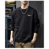 En Moda Otoñal Suéter Camiseta Pesada de Manga Larga Marca Trendy para Niños Sudadera Top Holgado con Camiseta de Base Nuevo Estilo