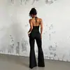 Jy25132 Verano Nuevo Estilo Cuello Halter Sexy Encaje Ajustado Mono Pantalón Largo Adelgazante Socialité Transfronterizo Europeo y Americano