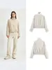 Marca Z Comércio Exterior Transfronteiriço Estoque Pronto Za Roupas Femininas 2026 Primavera e Outono Novo Estilo Jaqueta Bomber com Gola Alta e Barra Elástica